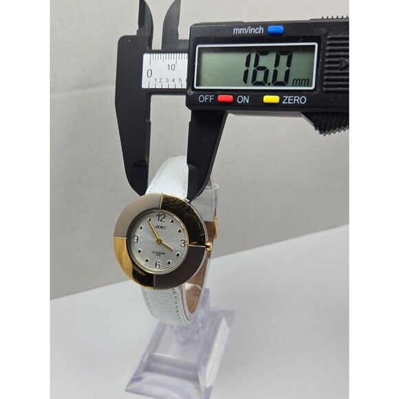Vintage Adec By Citizen Titanium Two Tone Art Deco Quartz Watch New Battery main image 7